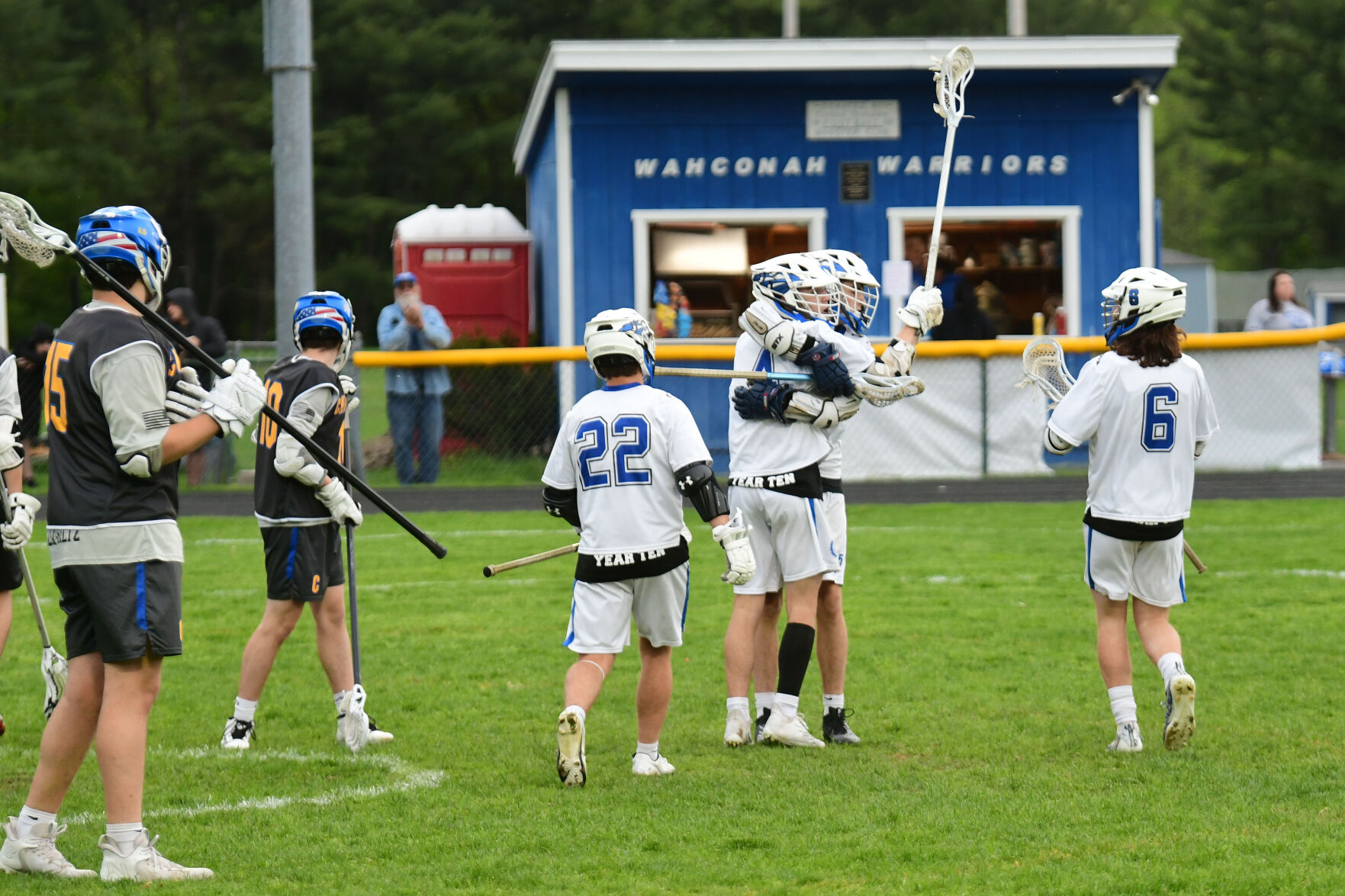 Wahconah celebrates a goal